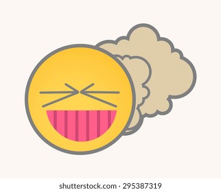 Fart - Cartoon Smiley Vector Face