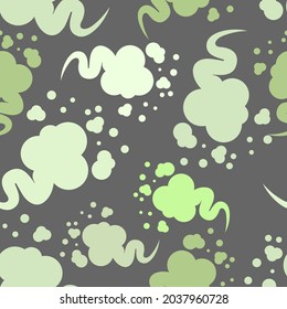 Fart pattern seamless. green smoke gas background. Farting texture