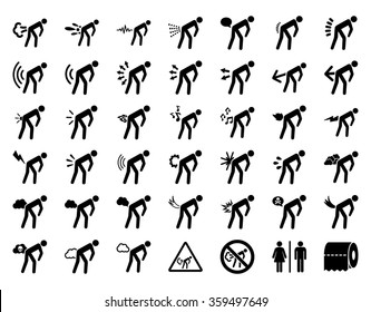 Fart Persons Icon Collection