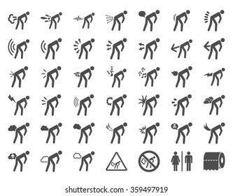 Fart Persons Icon Collection