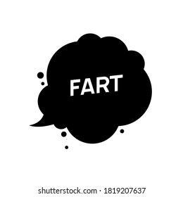 Fart smoke cartoon icon. Stink fart bad smell green gas cloud