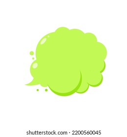 Fart Smoke Cartoon Icon. Stink Fart Bad Smell Green Gas Cloud