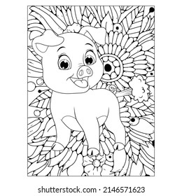 Farting Animals Coloring Page Hilariously funny coloring book of animals (Funny Animal Coloring Book Page)