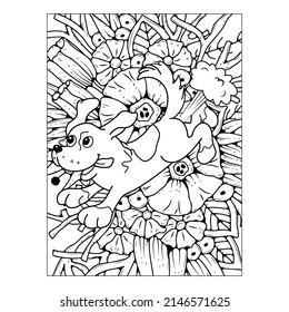 Farting Animals Coloring Page Hilariously funny coloring book of animals (Funny Animal Coloring Book Page)