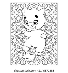 Farting Animals Coloring Page Hilariously funny coloring book of animals (Funny Animal Coloring Book Page)