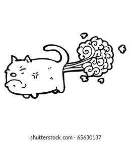 farting cat cartoon