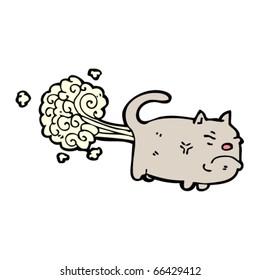 farting cat cartoon