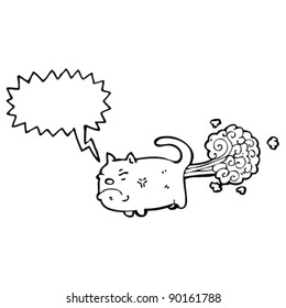 farting cat cartoon