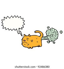 farting cat cartoon