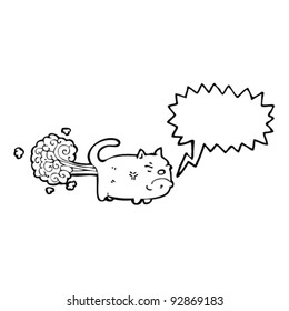 farting cat cartoon