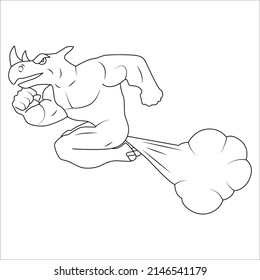 Farting coloring page -coloring book page line art for kids