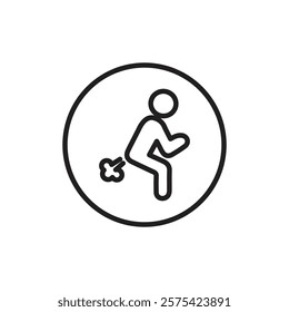 Farting icon Simple thin outline