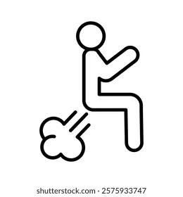 Farting icon simple vector symbol