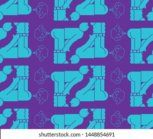 Farting pattern seamless. Fart background. Green gas Vector texture