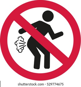 Farting pictogram