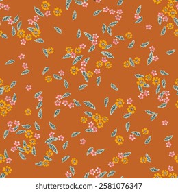 fary garden flowers textile design background textile pattern print design