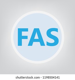 FAS (fetal alcohol syndrome) acronym- vector illustration