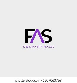 FAS initial letter monogram logo