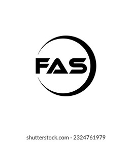 FAS letter logo design in illustration. Vector logo, calligraphy designs for logo, Poster, Invitation, etc.