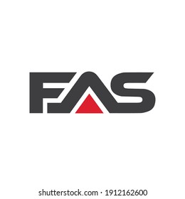 FAS  Letter Logo Design Vector .