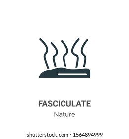 Fasciculate vector icon on white background. Flat vector fasciculate icon symbol sign from modern nature collection for mobile concept and web apps design.