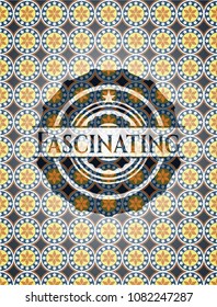 Fascinating arabesque style badge. arabic decoration.