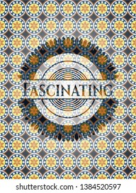 Fascinating arabic style emblem. Arabesque decoration.