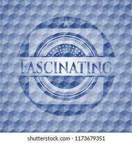 Fascinating blue hexagon emblem.