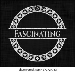 Fascinating chalk emblem written on a blackboard