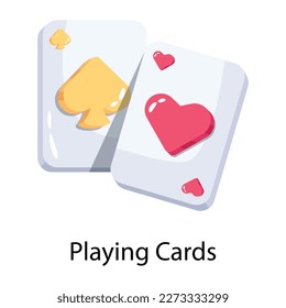 A fascinating flat icon of playing cards