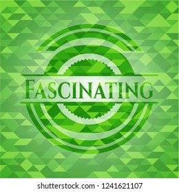 Fascinating green mosaic emblem