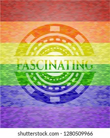 Fascinating lgbt colors emblem 