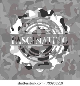 Fascinating on grey camouflage texture
