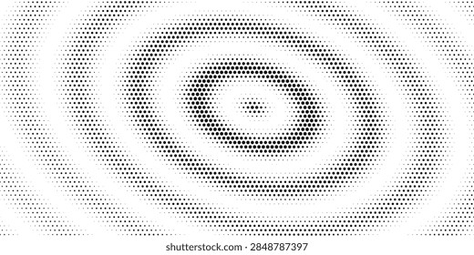 Fascinating optical illusion featuring a hypnotic spiral and concentric dot pattern in monochrome tones.