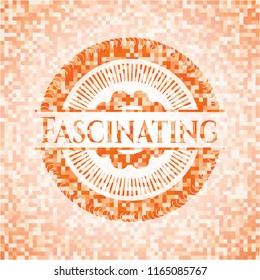 Fascinating orange mosaic emblem