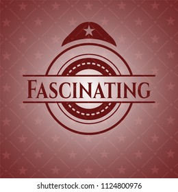Fascinating realistic red emblem
