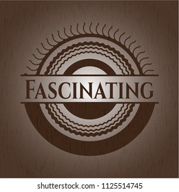 Fascinating retro wood emblem