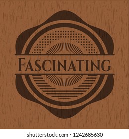 Fascinating retro wood emblem