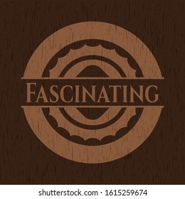 Fascinating retro wood emblem. Vector Illustration.