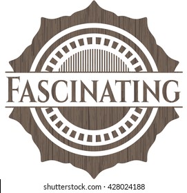 Fascinating retro wooden emblem