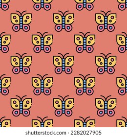 Fascinating square tile with an enthralling animal artwork. Seamless pattern with butterfly on tea rose (rose) background. Design for a mug with an animal portrait.