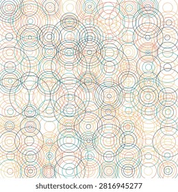 A fascinating tapestry of concentric colored circles, creating an optical illusion of depth and continuous motion. Ideal for vibrant backdrops.