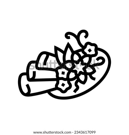 fascinator hat cap line icon vector. fascinator hat cap sign. isolated contour symbol black illustration