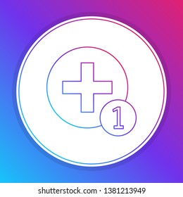 Fashian stail gradient Add user sign icon. Add friend symbol