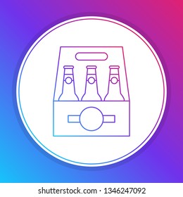 Fashian stail gradient Beer set icon. Beer pack symbol for your web site design