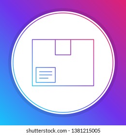 Fashian stail gradient Box vector icon for your web. Delivery symbol