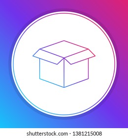 Fashian stail gradient Box vector icon for your web. Delivery symbol