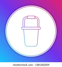 Fashian stail gradient Bucket icon vector isolated sign symbol