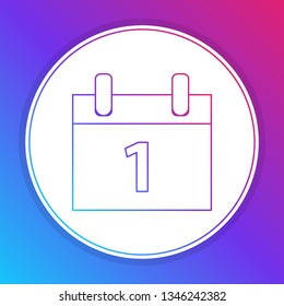 Fashian stail gradient Calendar Icon. Calendar on the wall