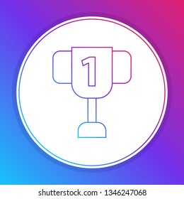 Fashian stail gradient Champion cup for winner. Championship trophy. Victory concept